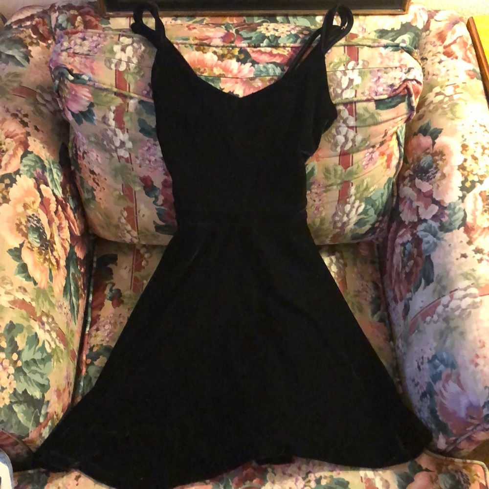 LBD! Black Velvet Spaghetti Strap - Picture 2 of 10